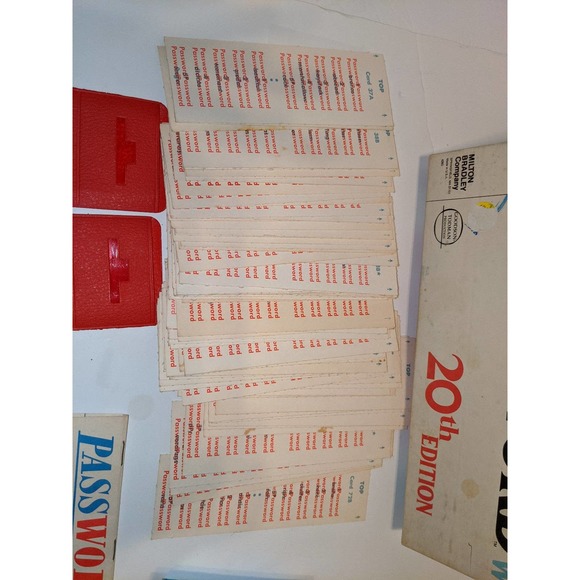 VINTAGE 1978 Password: 20th Edition Word Board Game Milton Bradley Complete - Picture 2 of 6